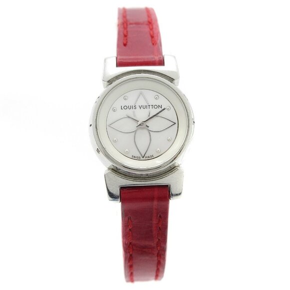 Louis Vuitton Q151C Tambour Bijou Quartz Wristwatch Watch SI0486 77689 - Picture 1 of 9